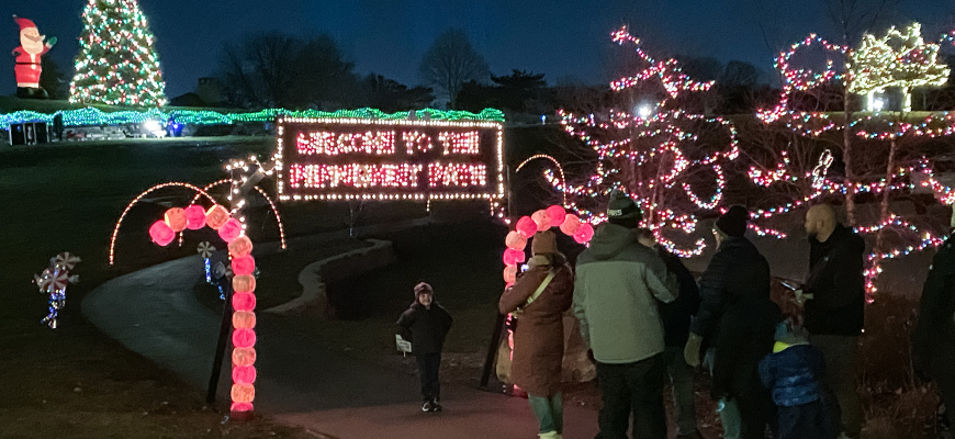 Snow Stroll Down the Peppermint Path