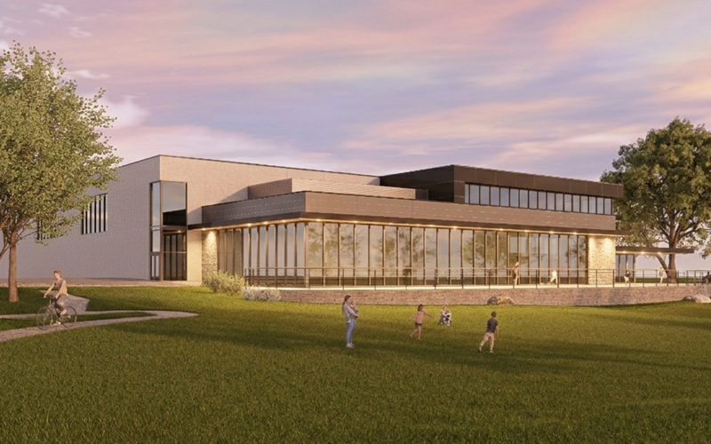 Southeast Corner - Rendering of Proposed New Indoor Recreation Facility