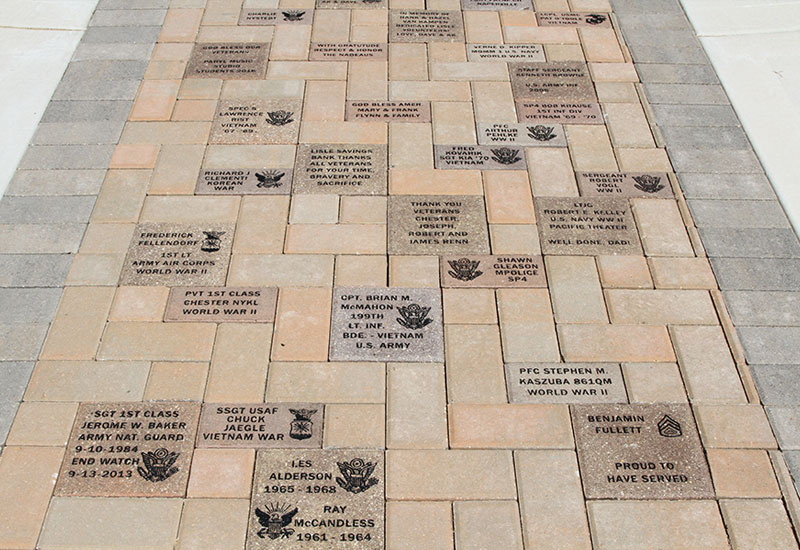 Lisle Veterans Memorial Brick Pavers