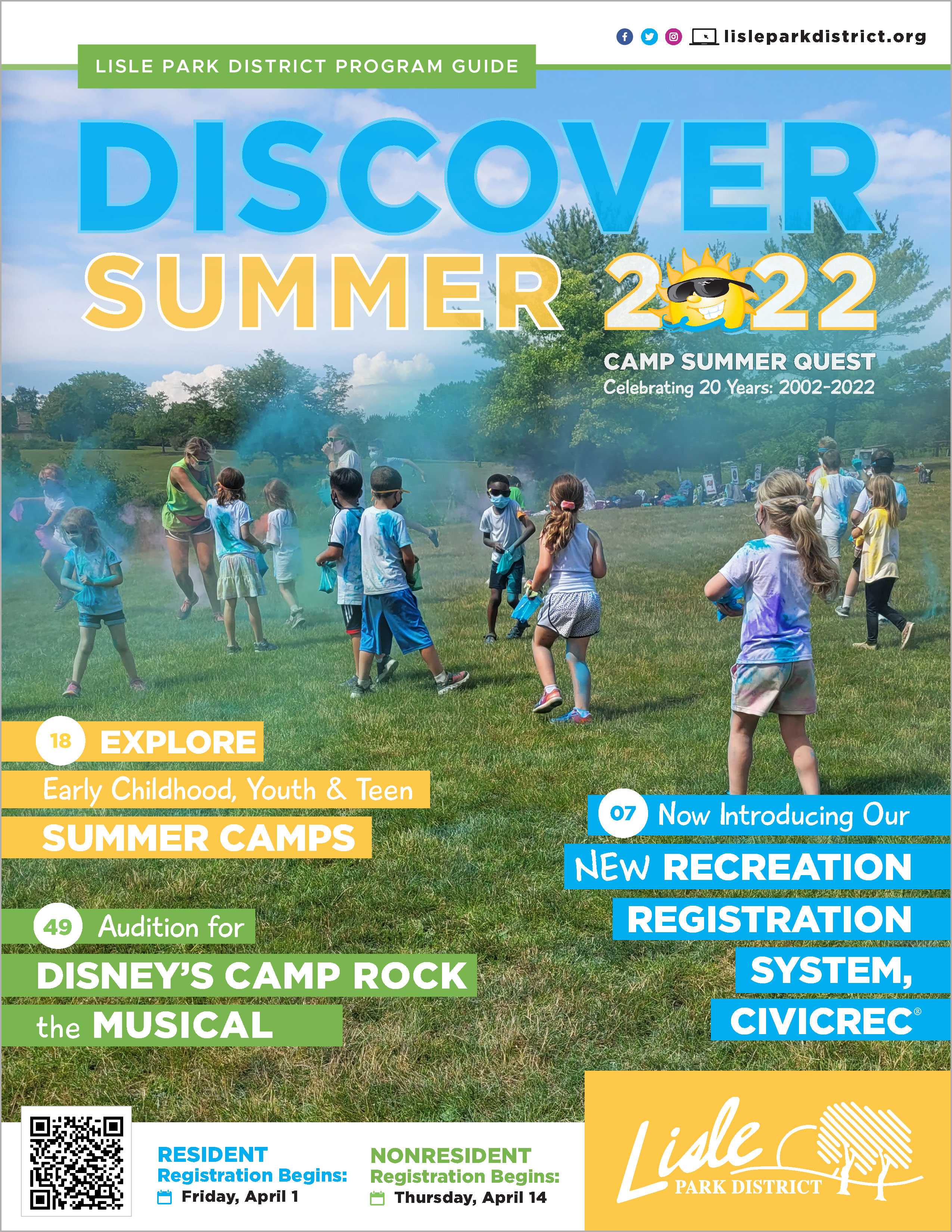 Lisle Park District 2022 Summer Program Guide Cover