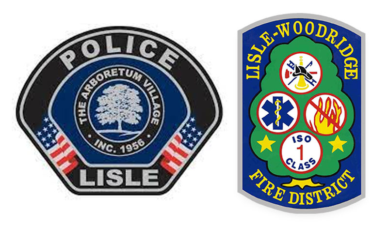 Lisle Police Department & Lisle-Woodridge Fire District Logos