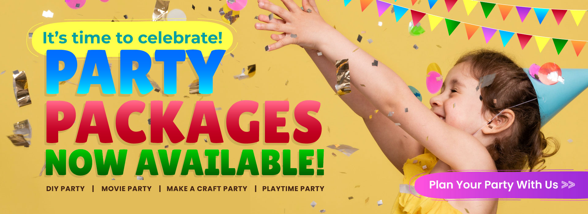 Party Packages Now Available